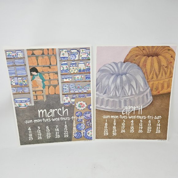 Vintage 1984 Nikki Schumann 12 Poster Portfolio Calendar Prints 11x14 Frameable - Picture 6 of 16